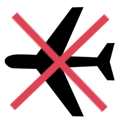 Blocked aircraft icon